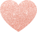 Rose Gold Glitter Heart 